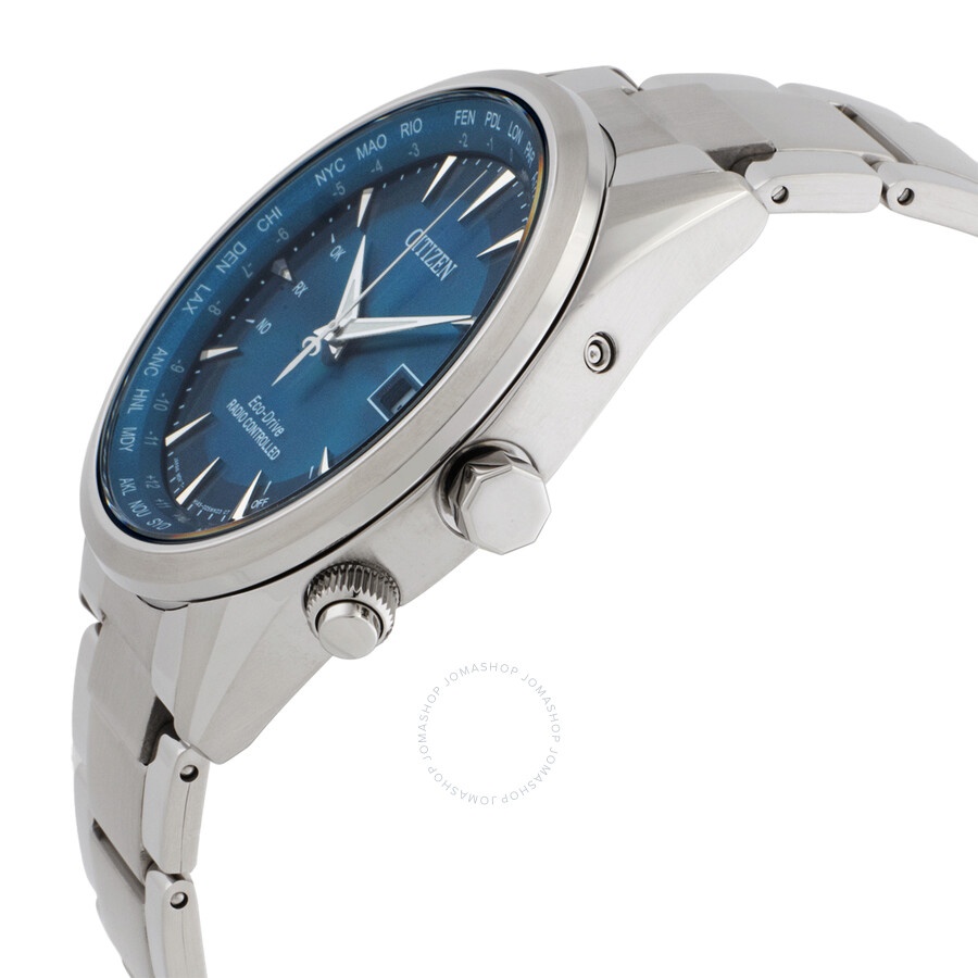 Citizen - Citizen Perpetual World Time GMT Eco-Drive Blue Dial Men's Watch CB0270-87L - 2