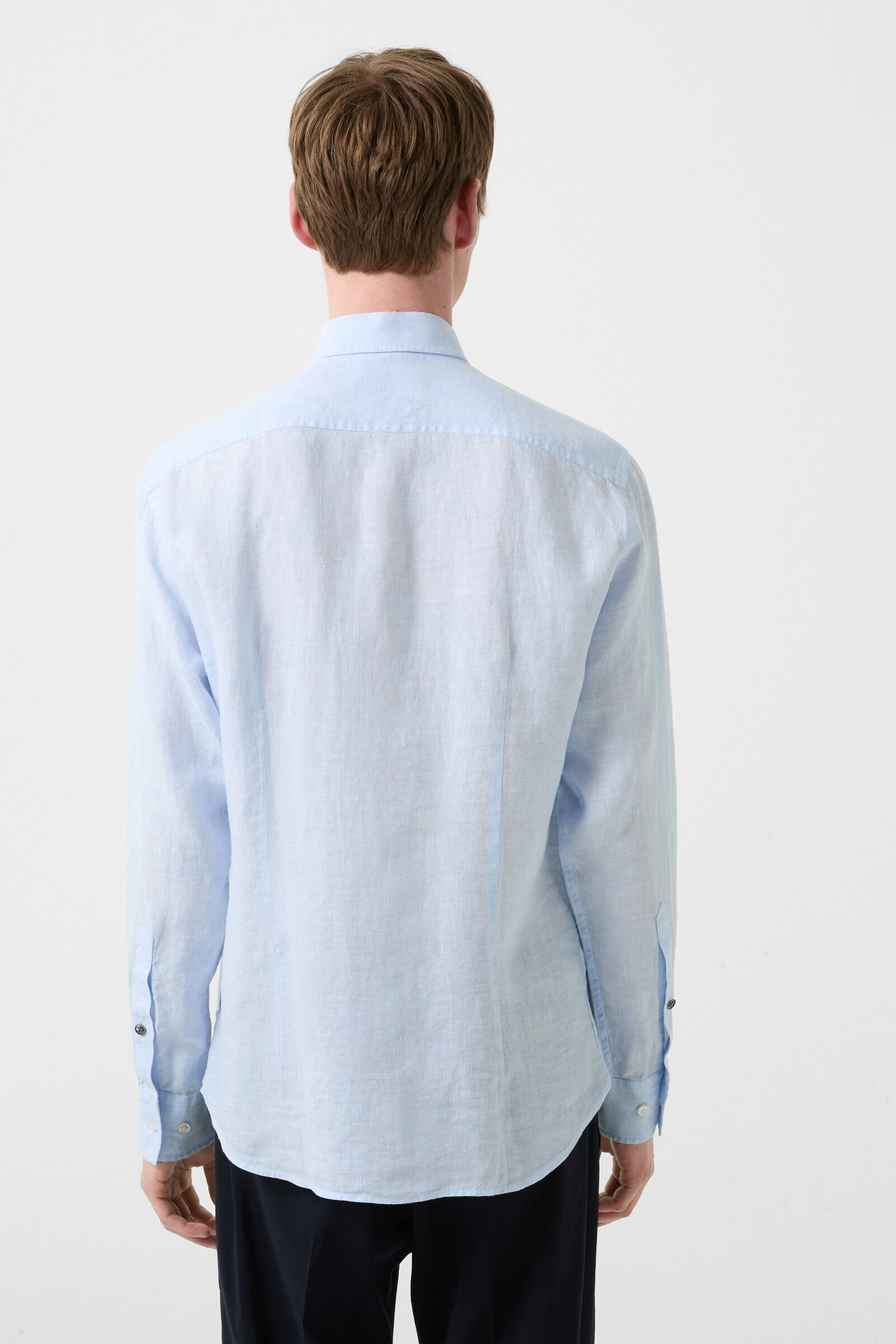 Timi linen shirt in Light blue - 3