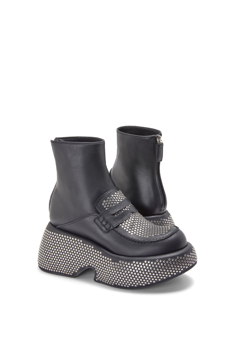 Studded loafer boot in calfskin 4