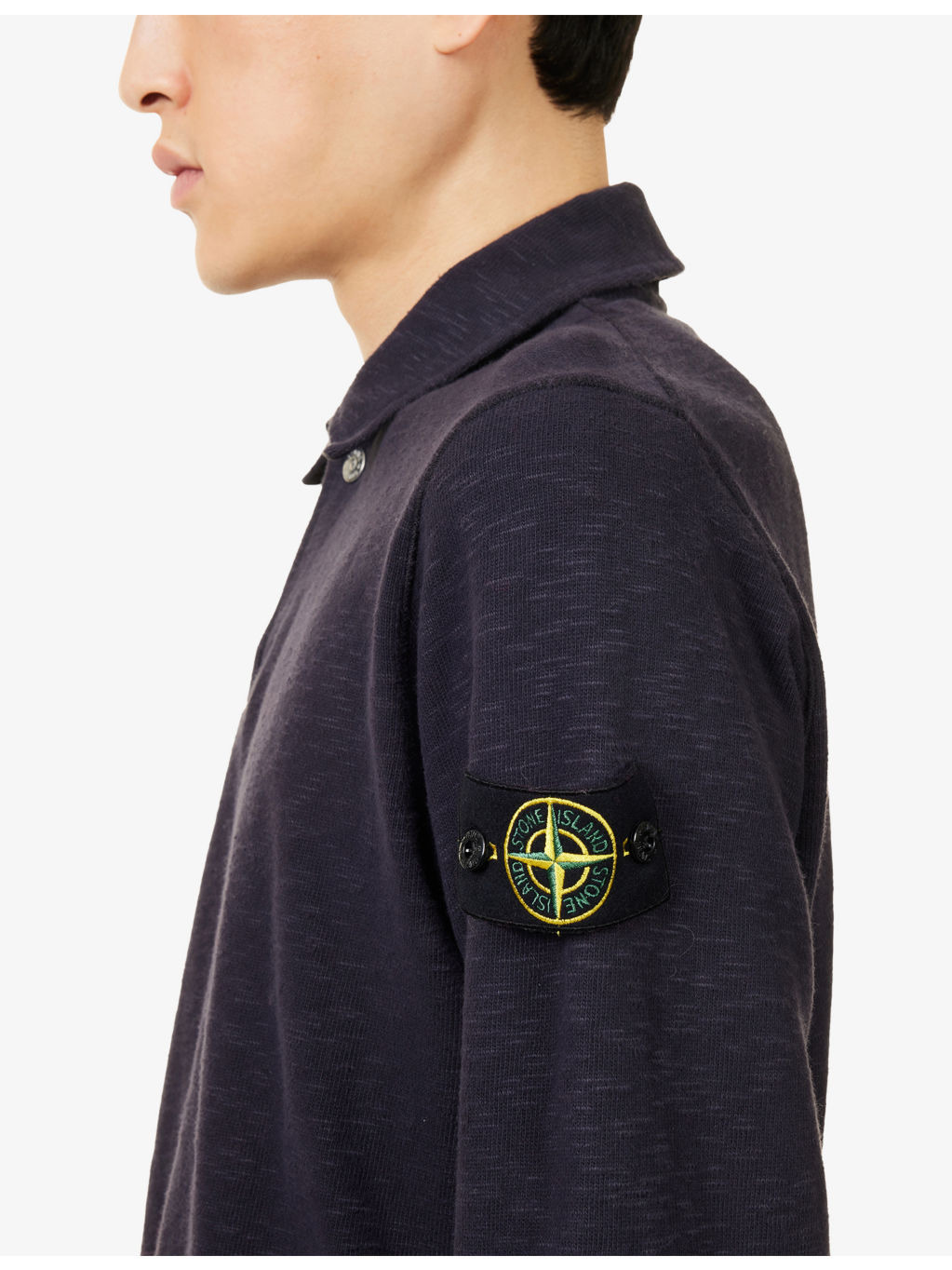 Vanise Polo-Collar Cotton-Jersey Sweatshirt - 5