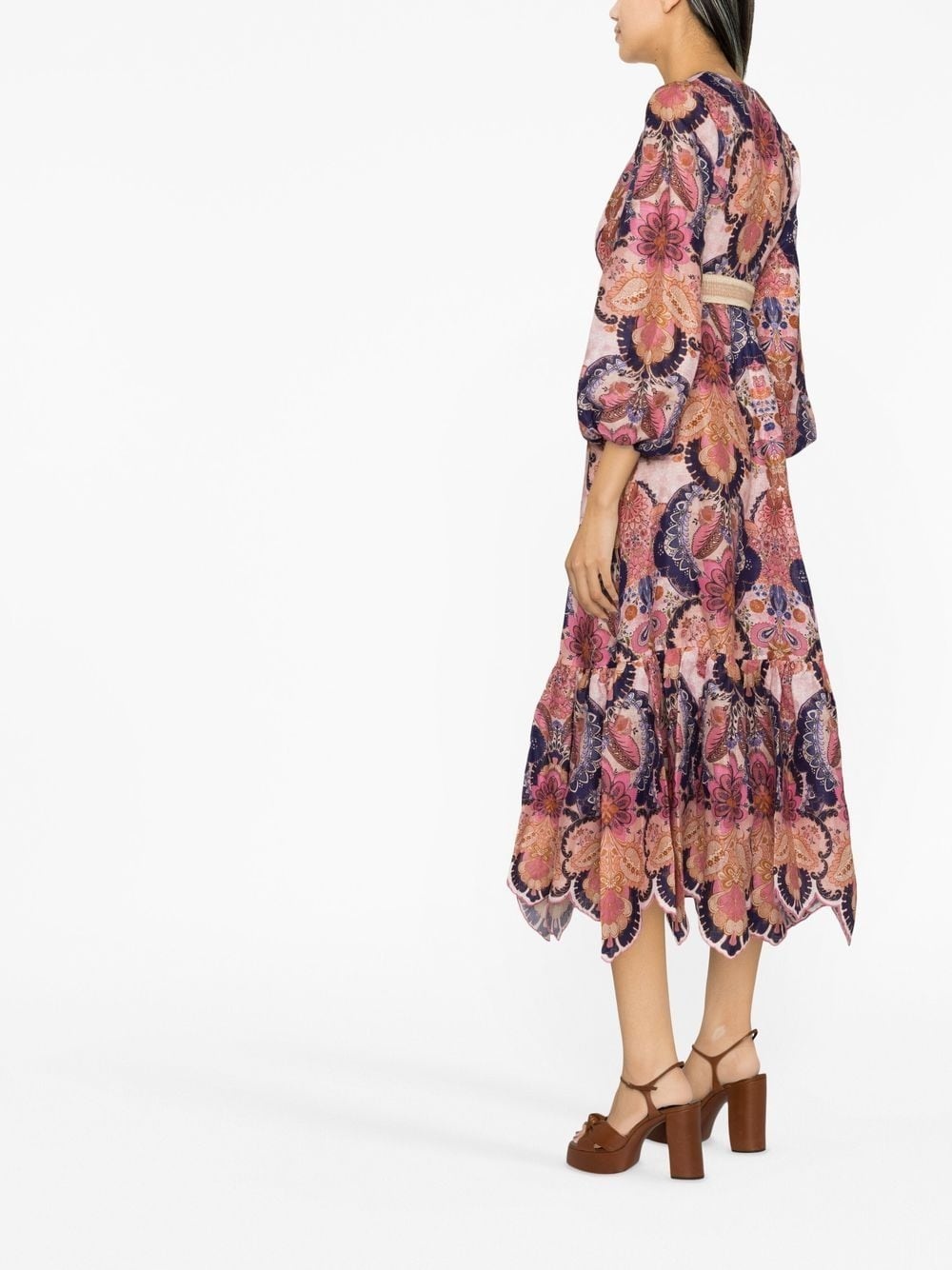 Laurel Billow Emb midi dress - 3