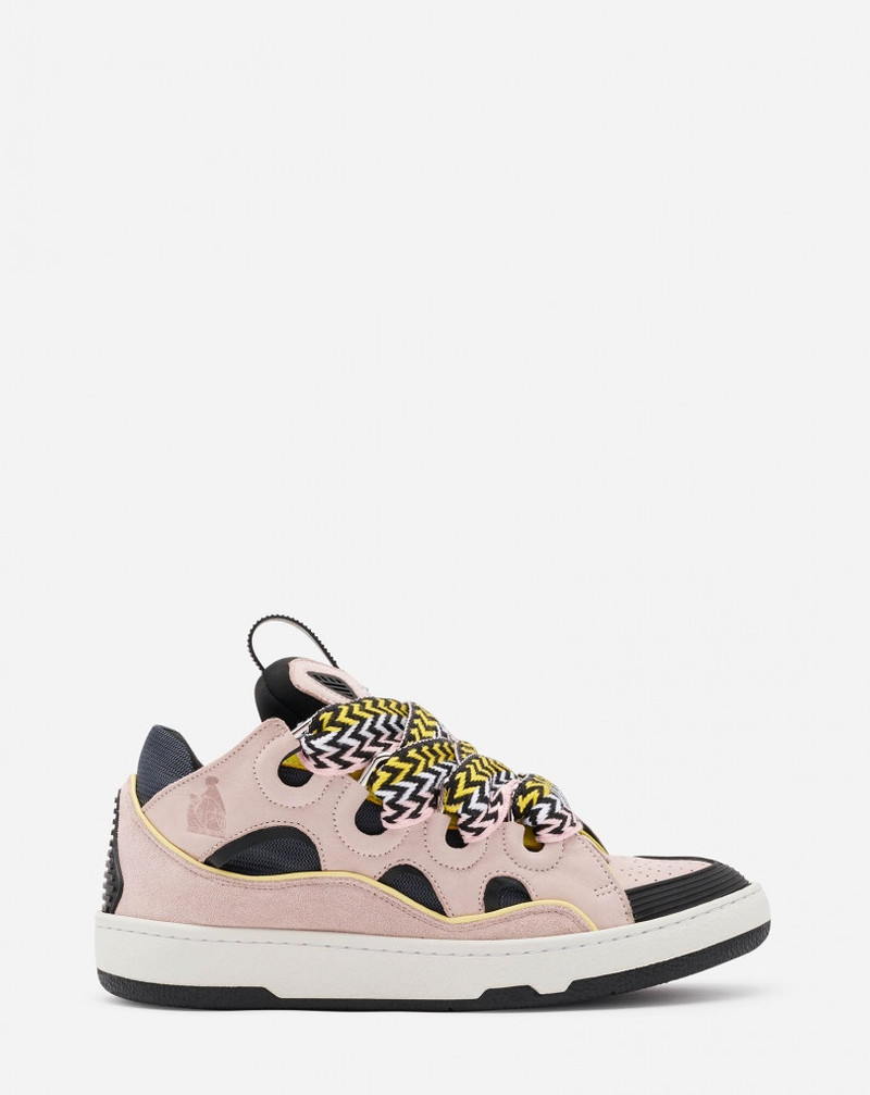 LEATHER CURB SNEAKER - 1