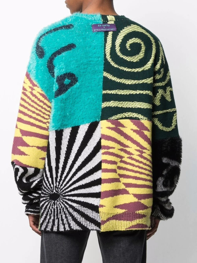 colour-blocked logo jumper 5