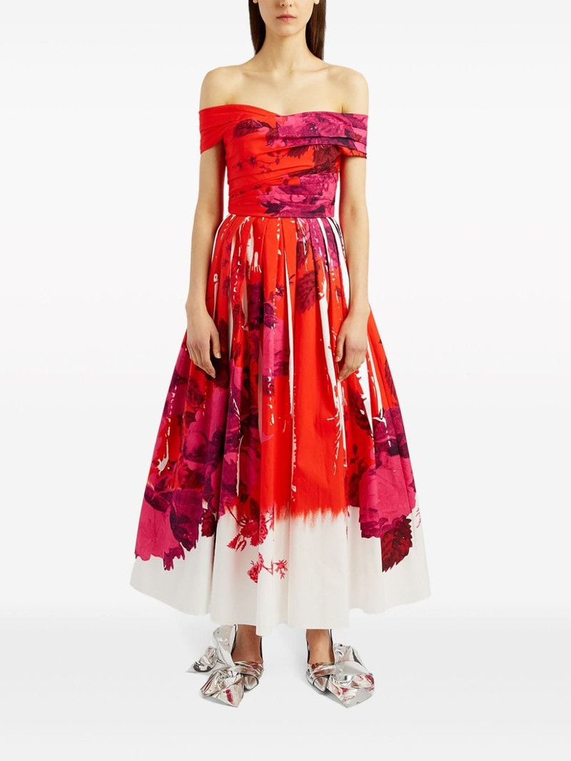 Erdem floral-print off-shoulder dress outlook