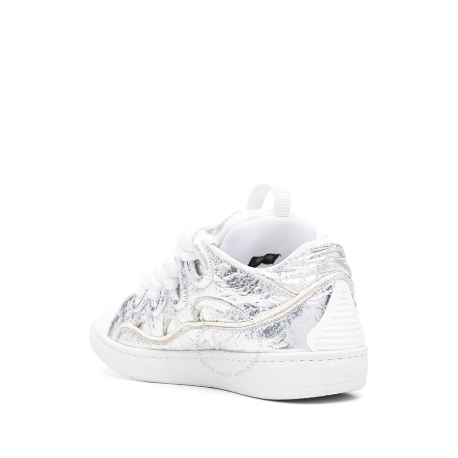 Lanvin Curb Metallic Leather Sneakers - 4