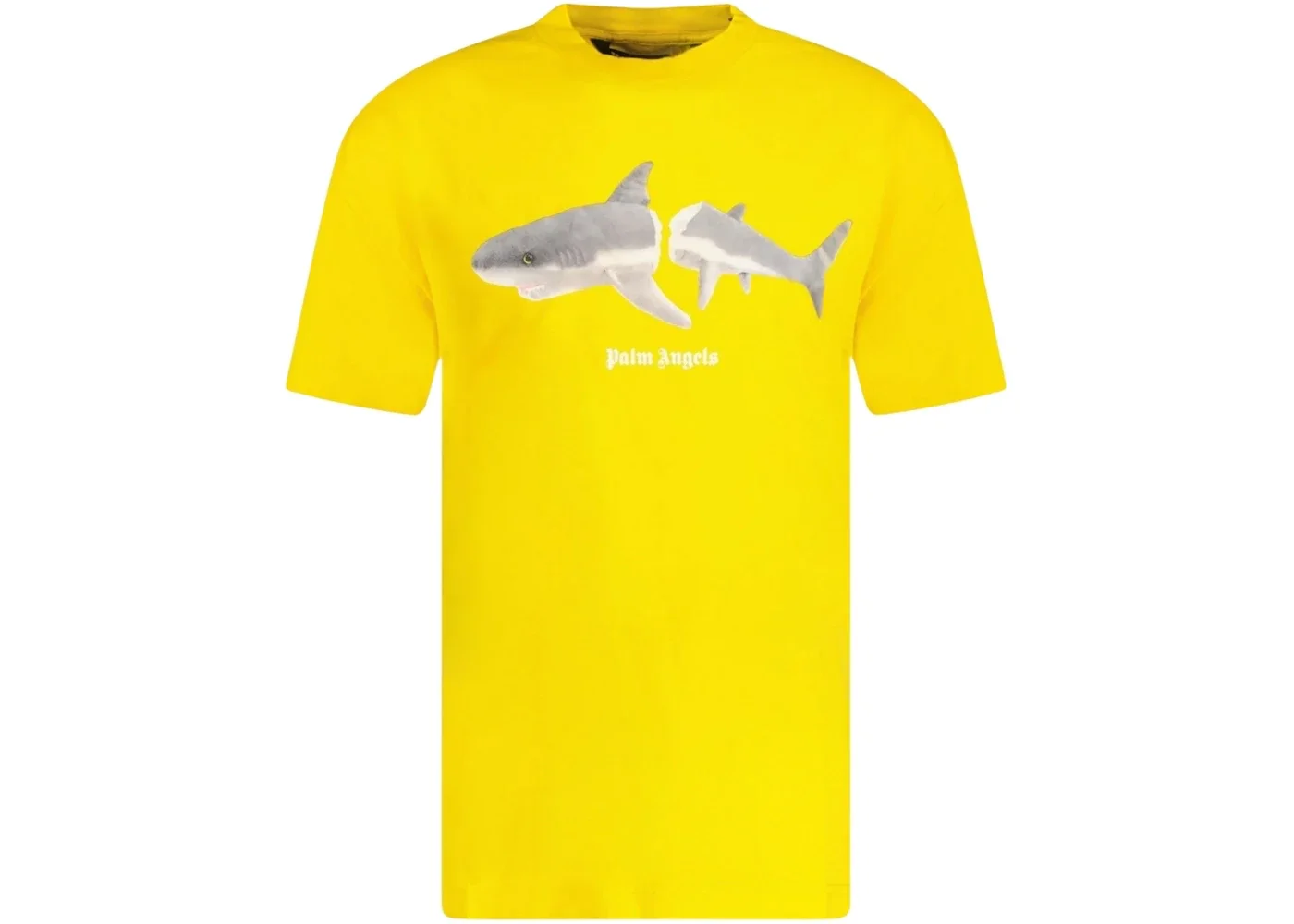 Palm Angels Classic Shark Design T-Shirt Yellow - 1