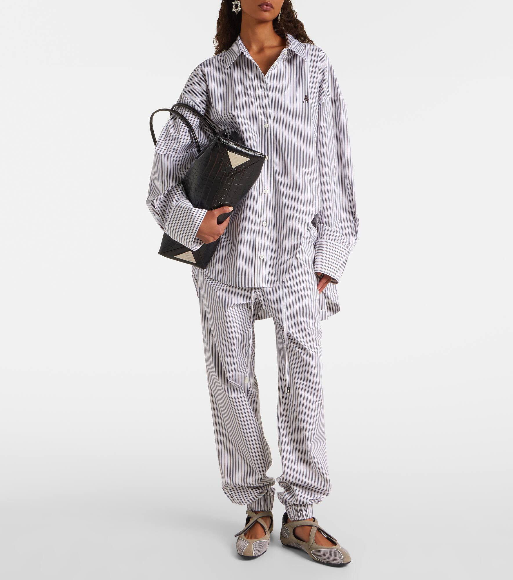 Striped cotton sweatpants - 2