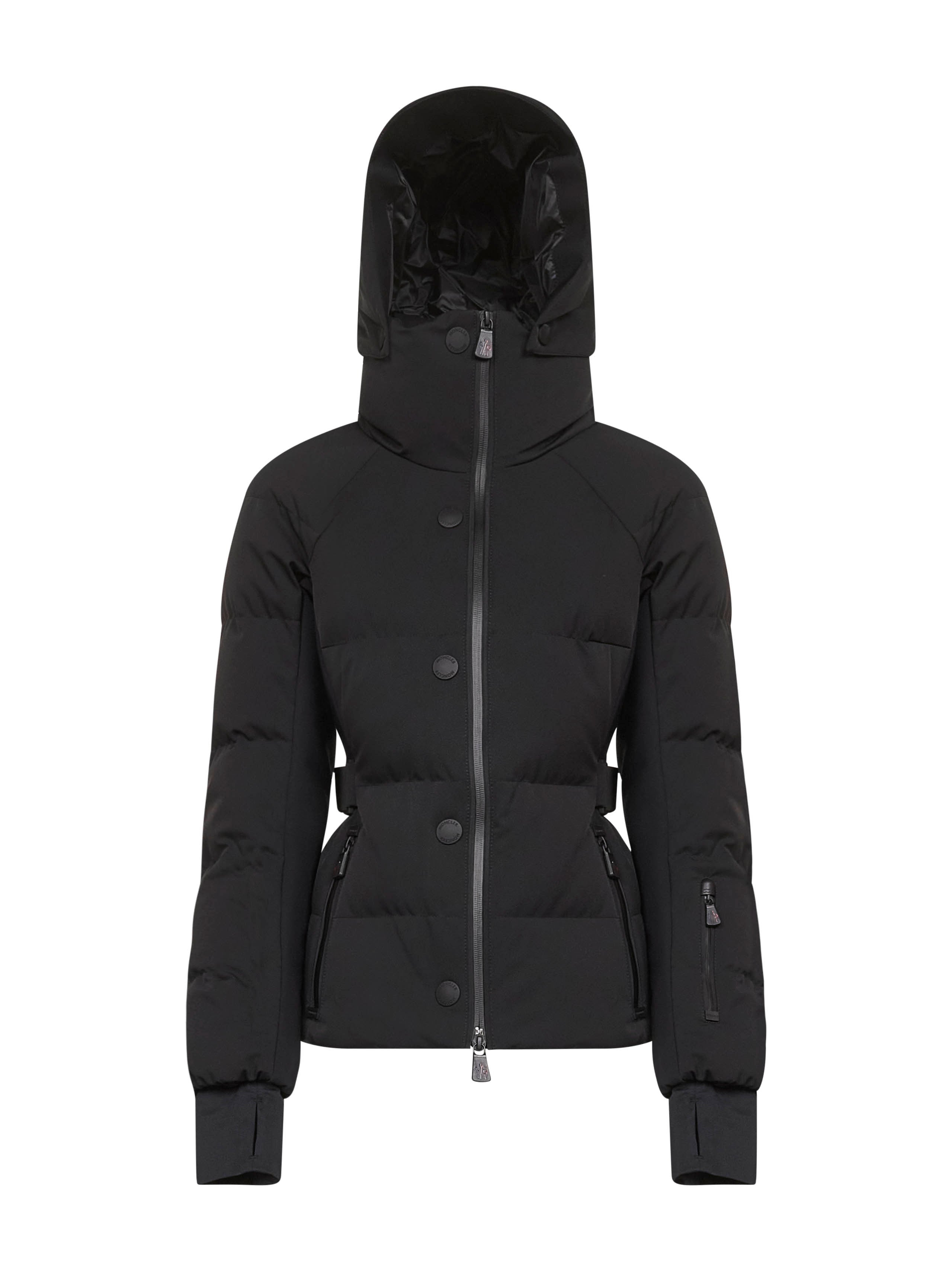 Black Guyane hooded ski down jacket - 1