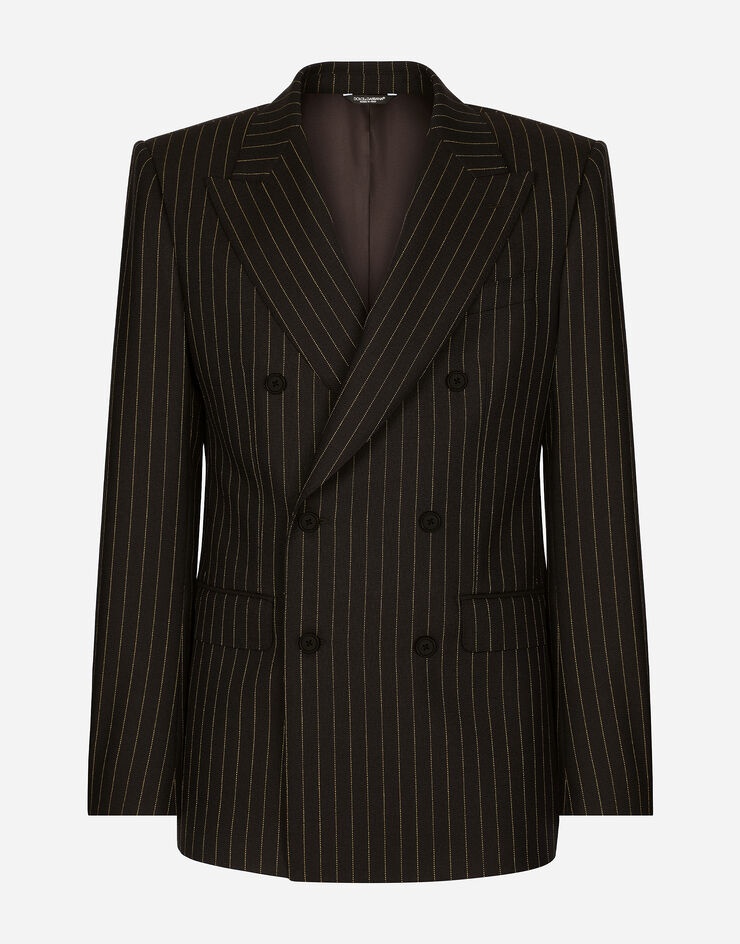 Double-breasted pinstripe wool Sicilia-fit jacket - 1