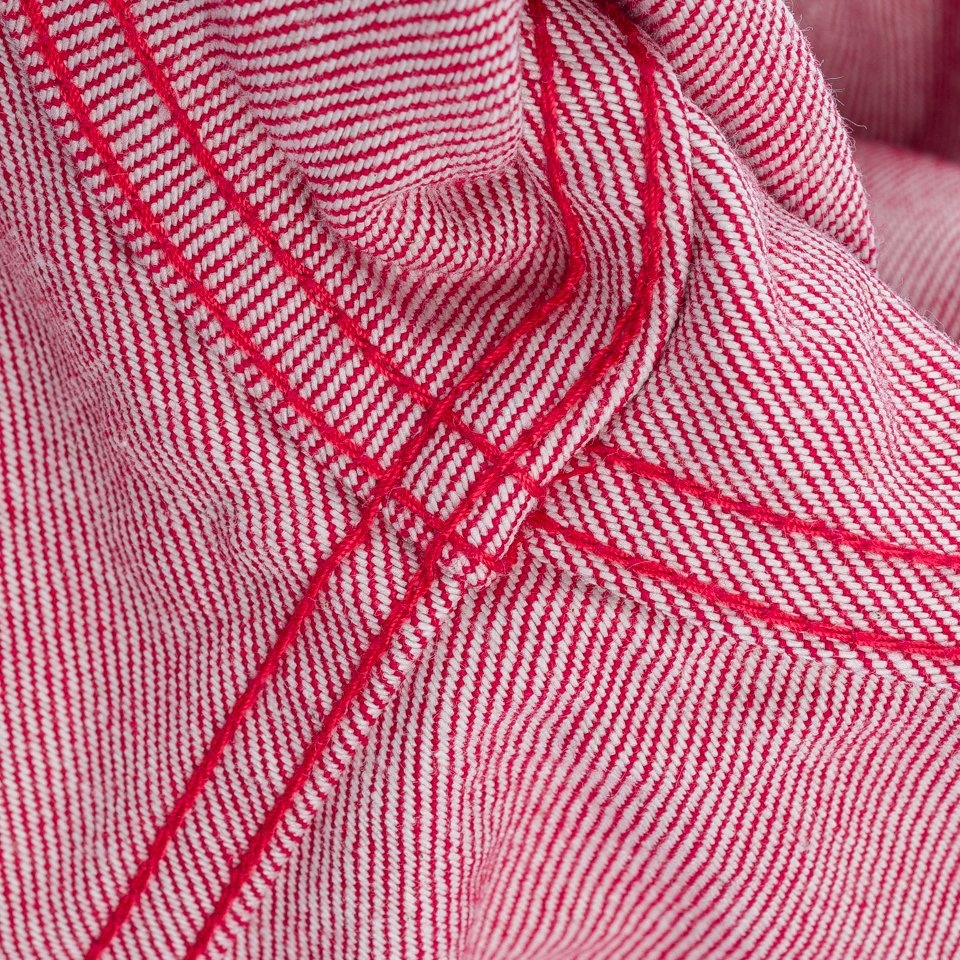 IHSH-396-RED 13.5oz Denim Western Shirt - Red - 11