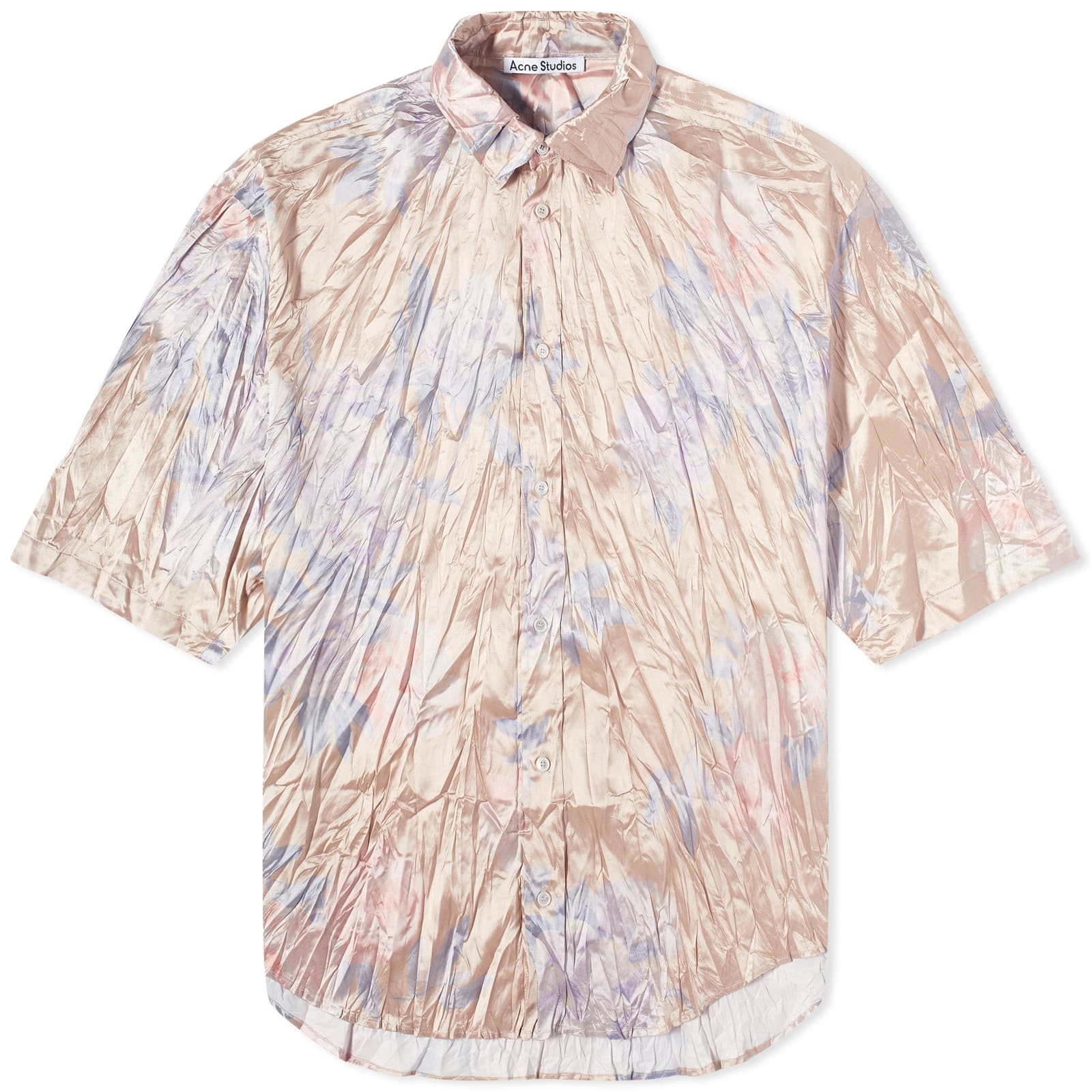 Acne Studios Setar Crinkled Flower Print Short Sleeve Shirt - 1