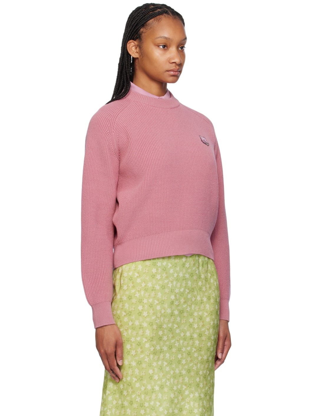 Pink Bold Fox Head Sweater - 2