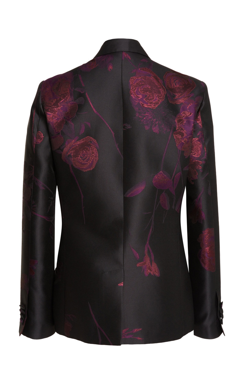 ZUHAIR MURAD Floral Jacquard Double-Breasted Blazer black outlook