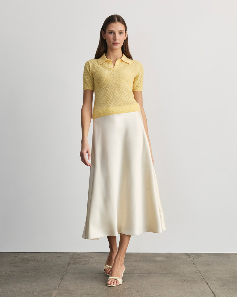 TANYA TAYLOR CAMILLA POINTELLE KNIT TOP outlook