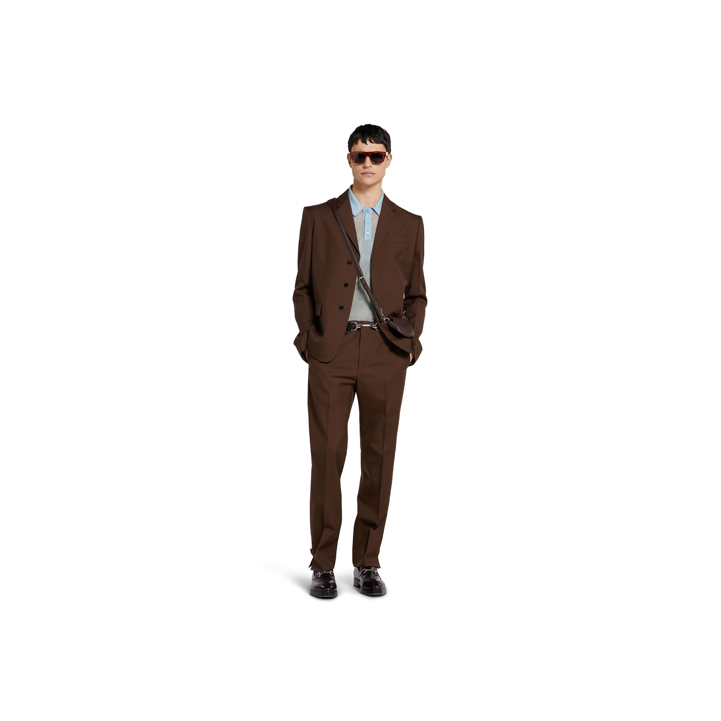 Embossed wool twill pants - 2