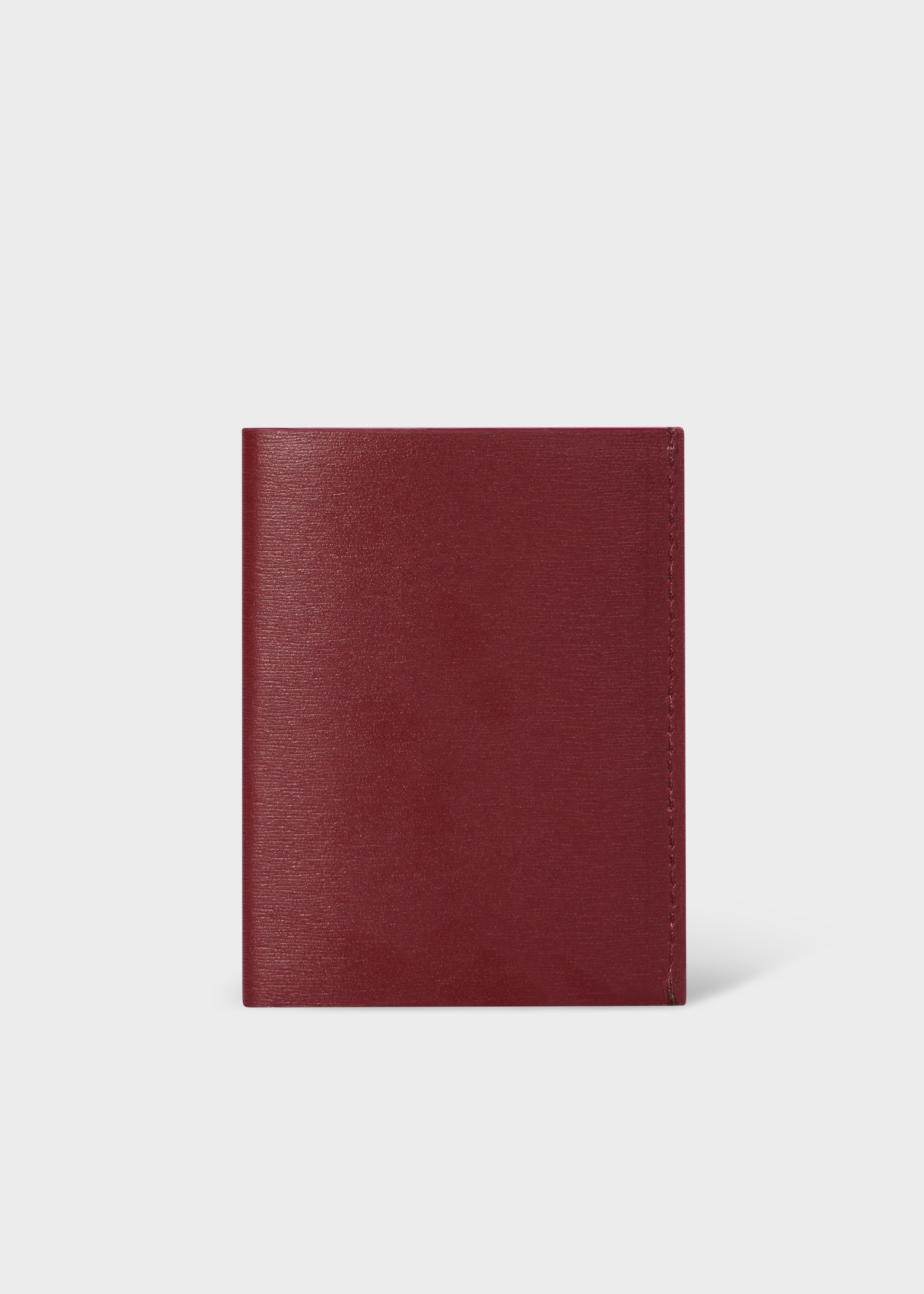 Burgundy and Orange Pop-Up Textured Leather Card Holder - 4