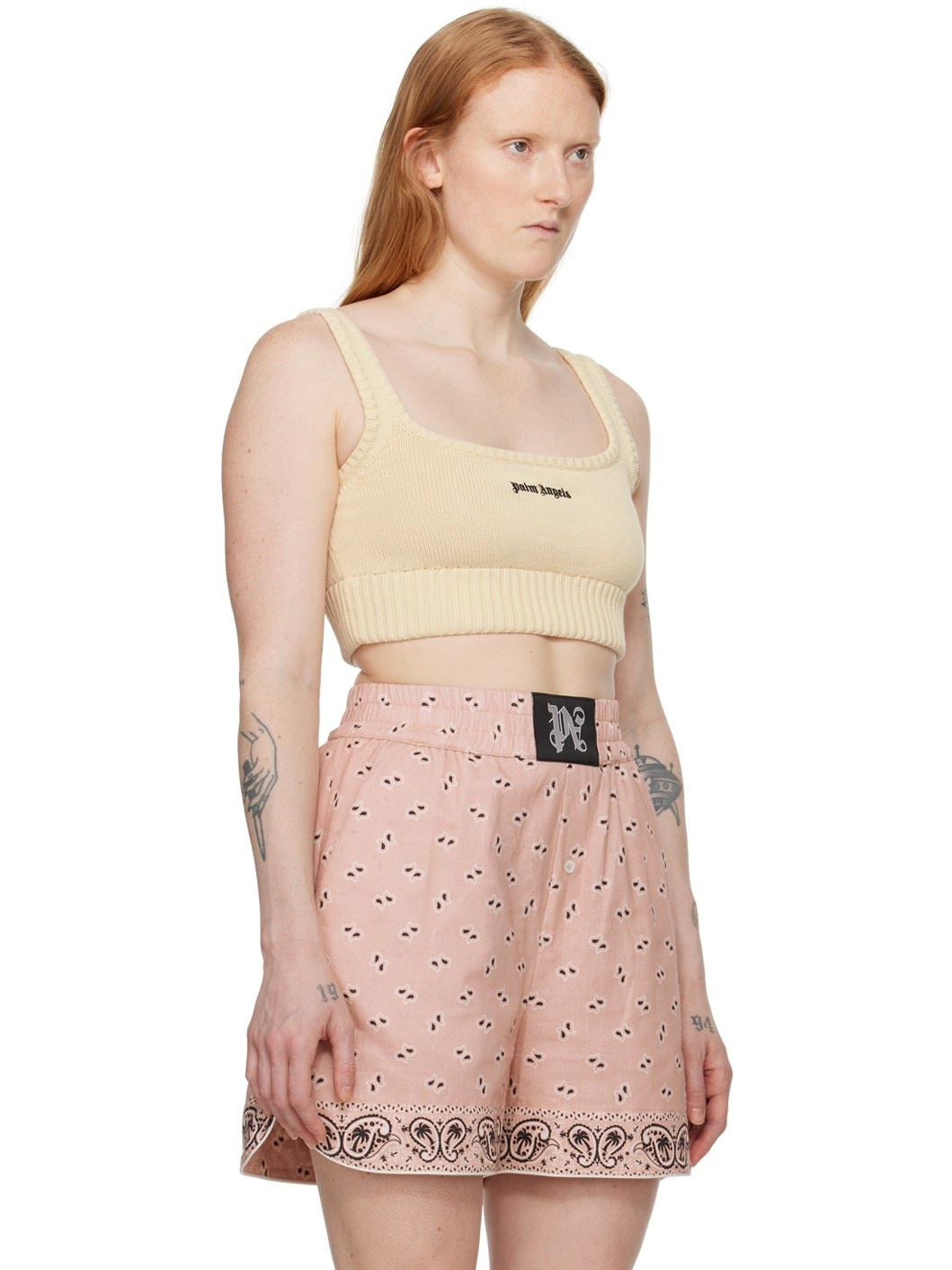 Off-White Cropped Tank Top - 2