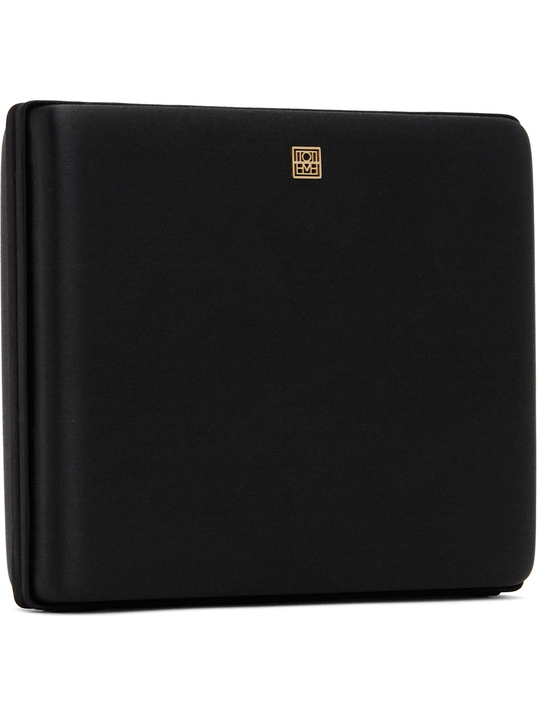 Black Satin Box Clutch - 2