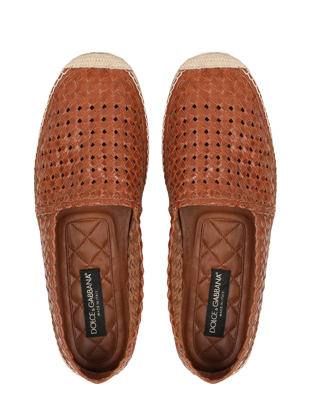 woven leather espadrilles - 4