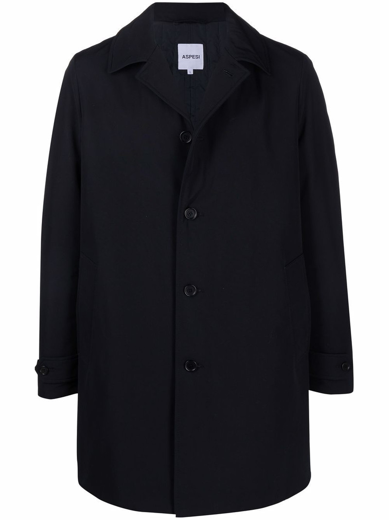 single-breasted cotton-blend coat 1