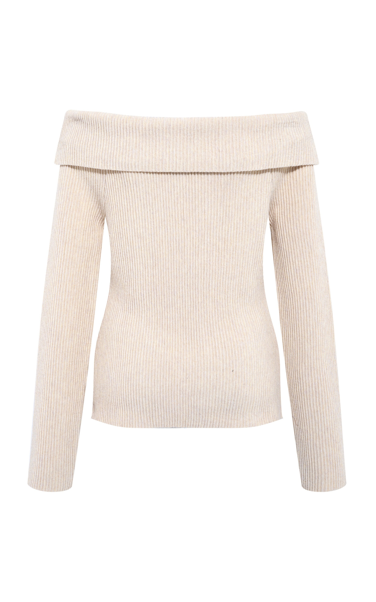 Noula Off-The-Shoulder Wool-Blend Top ivory - 3