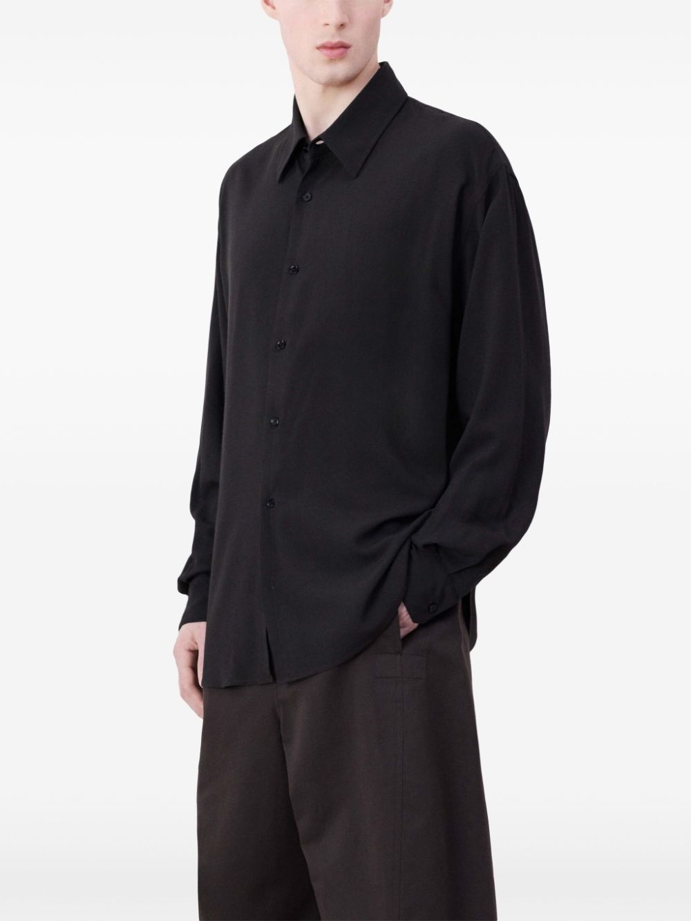 long-sleeve poplin shirt - 2