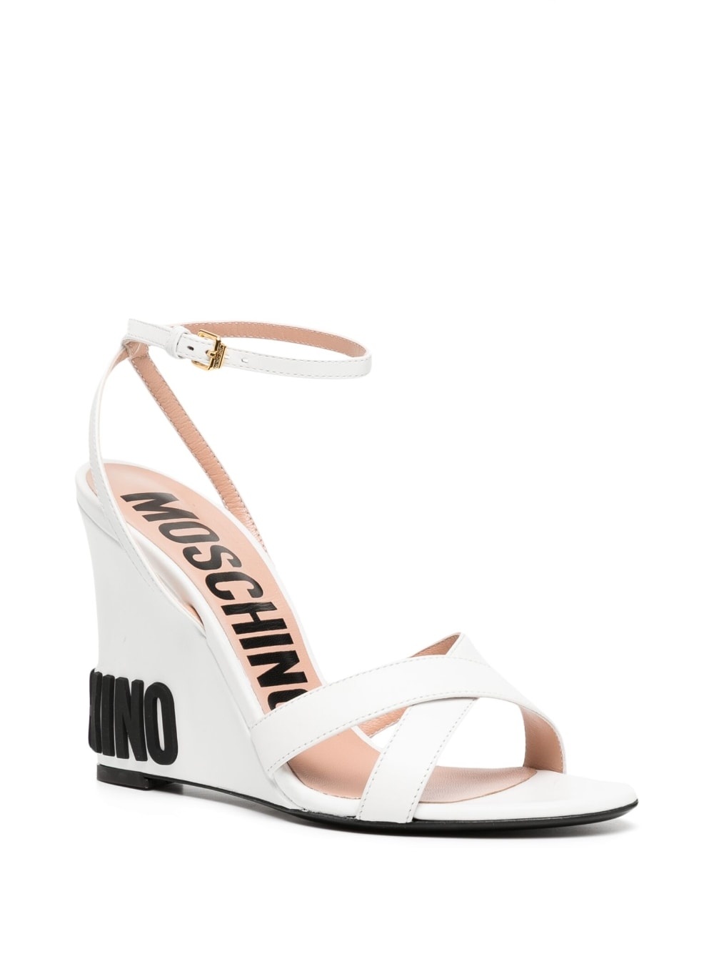logo 90mm wedge-heel sandals - 2