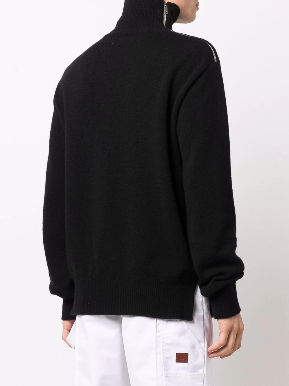 zip-detail roll-neck jumper - 4