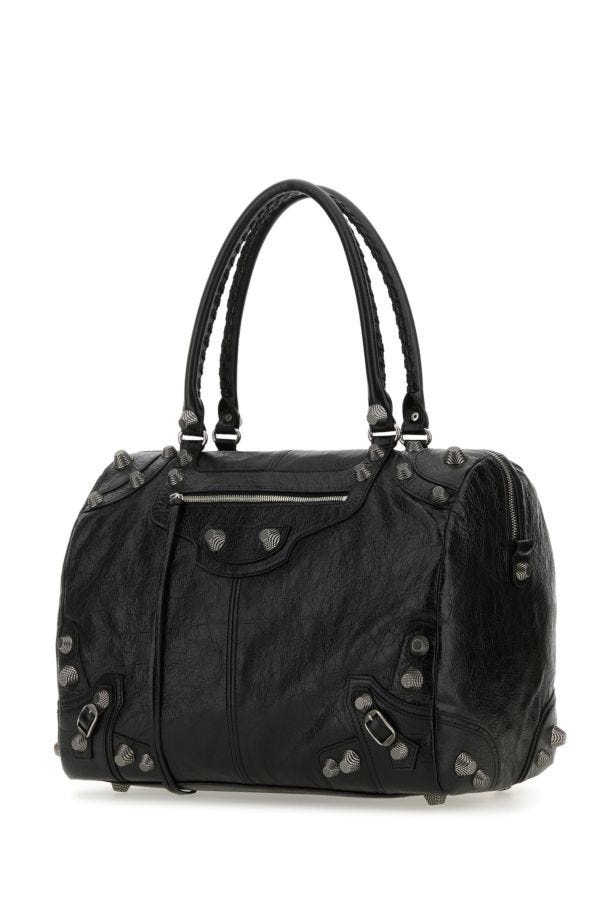 Balenciaga Man Black Nappa Leather Le Cagole Shopping Bag - 2