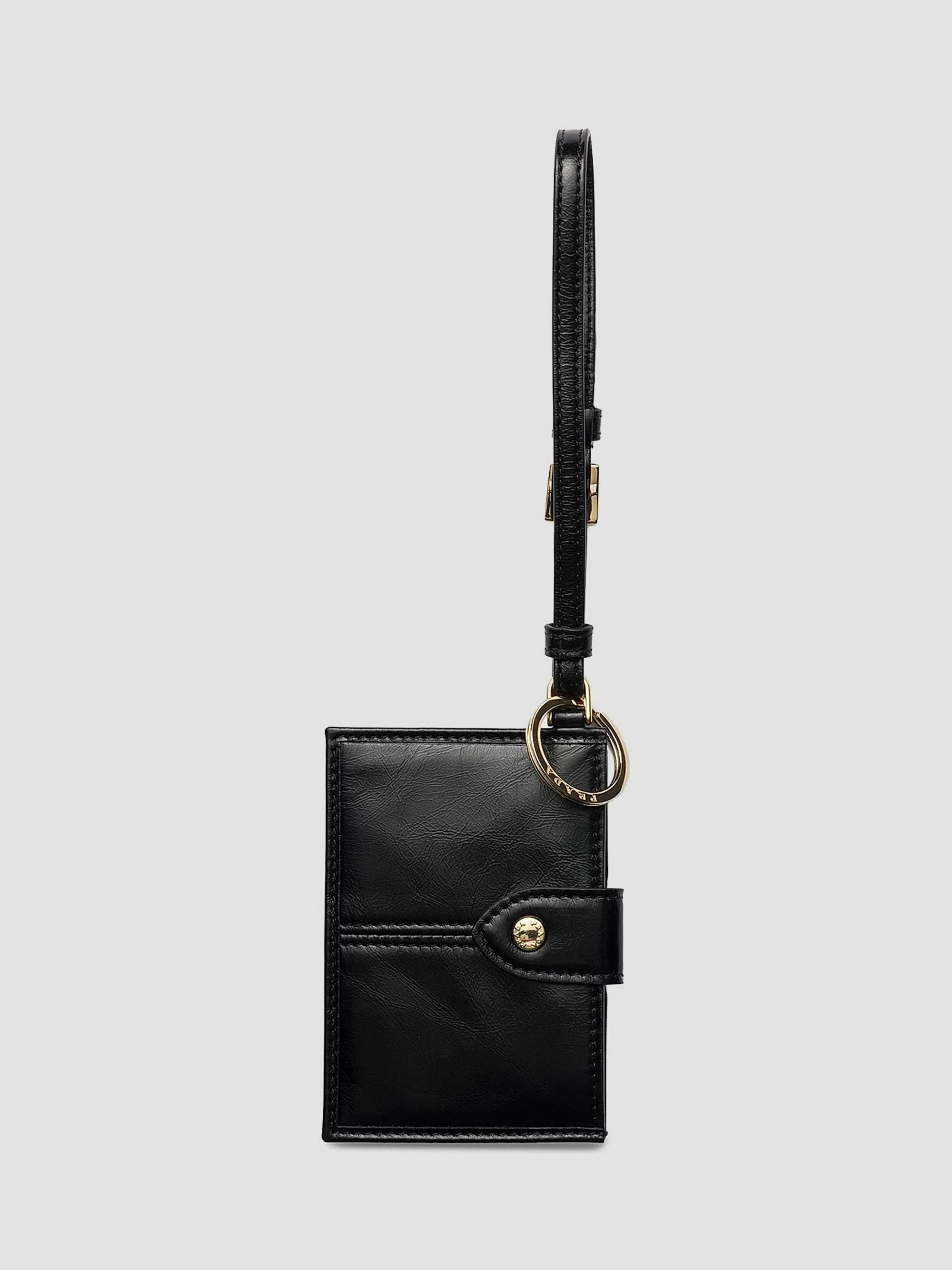 Women's Leather Card Holder - Black - 1