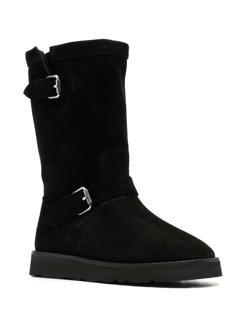 buckle-detail suede boots - 2