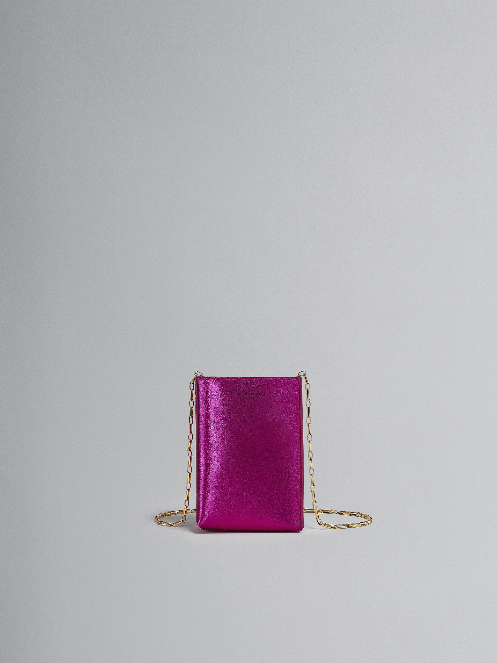 MUSEO SOFT NANO BAG IN FUCHSIA AND PINK METALLIC LEATHER - 1