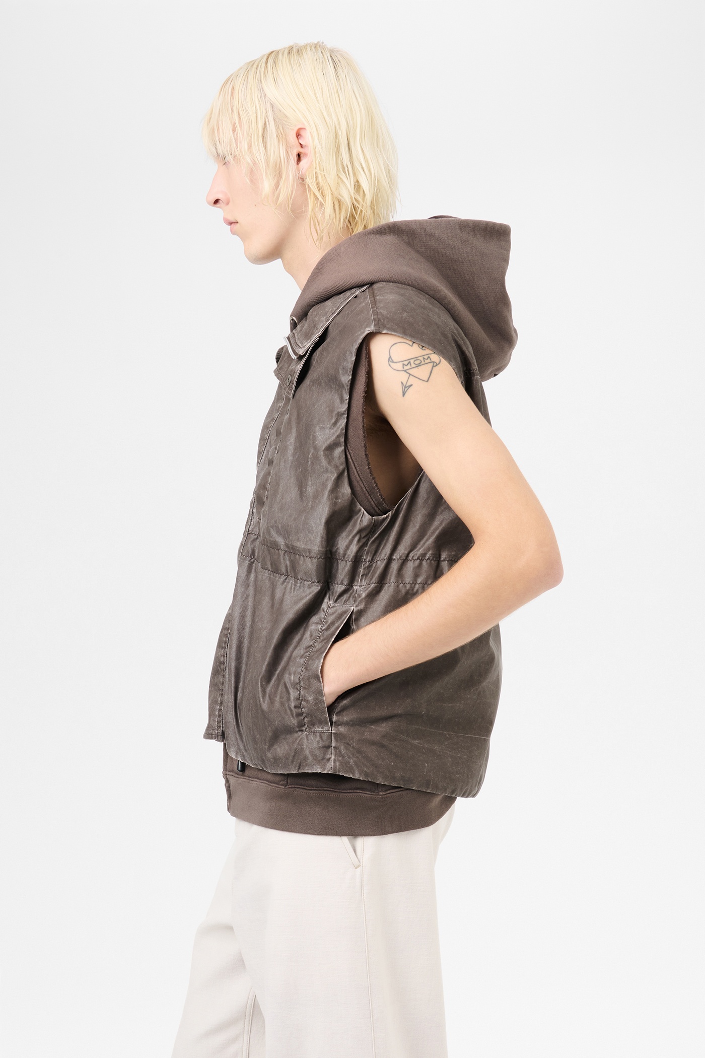 Firm Vest Brown Wash Out Nylon - 5