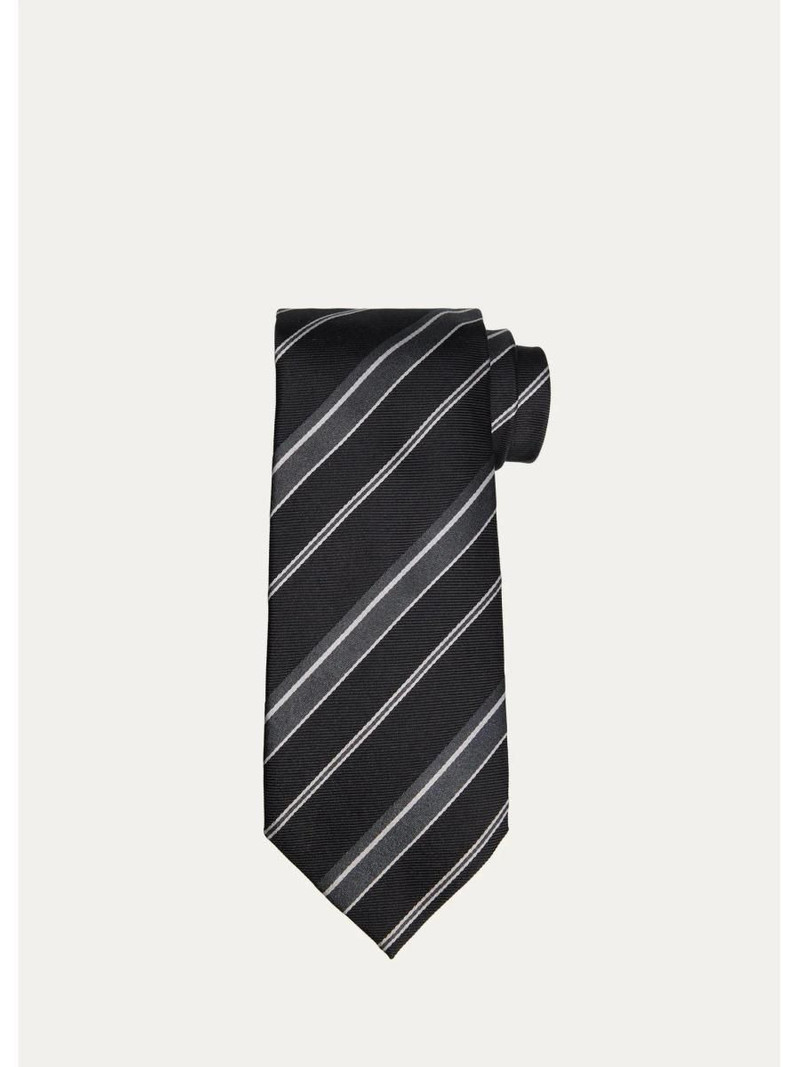 Men's Multi-Stripe Silk Tie 1