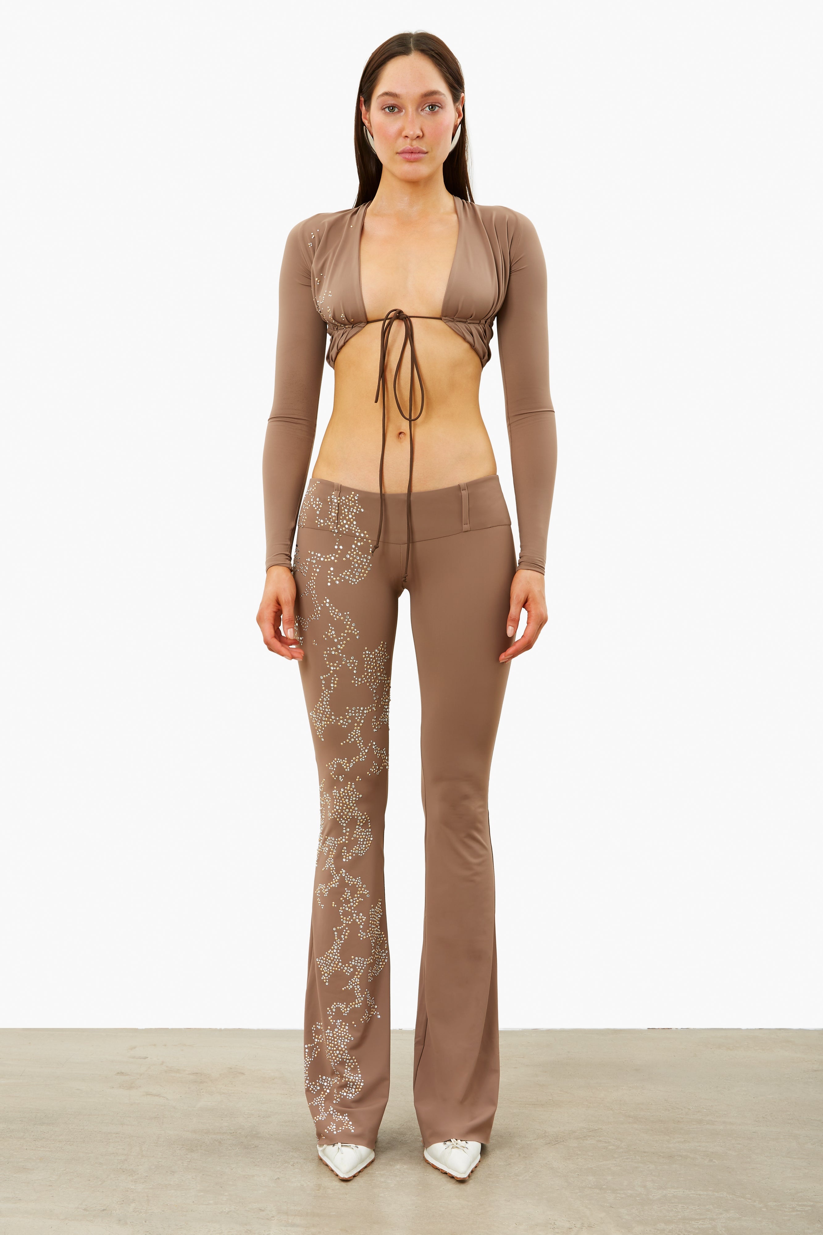 YAZMINE TROUSERS TOBACCO - 2