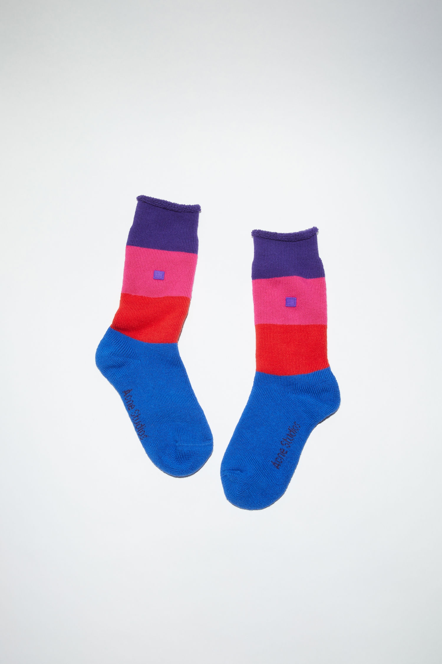 Striped cotton socks - Purple multicolor - 1