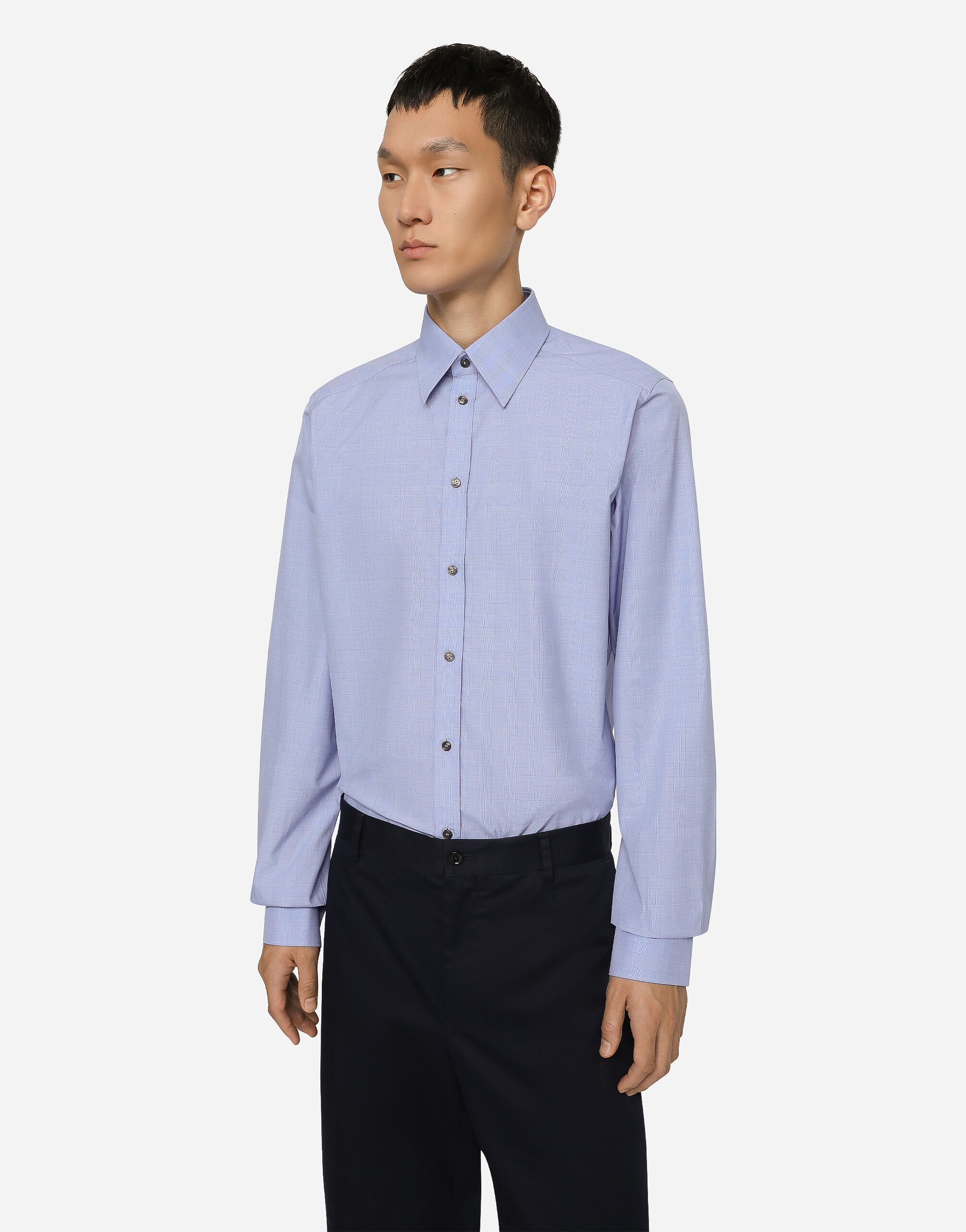 Glen plaid cotton Martini-fit shirt - 4