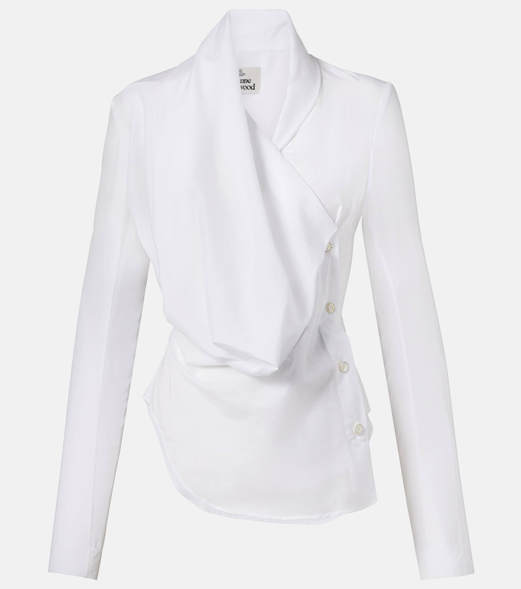 Galatea draped cotton and silk shirt - 1