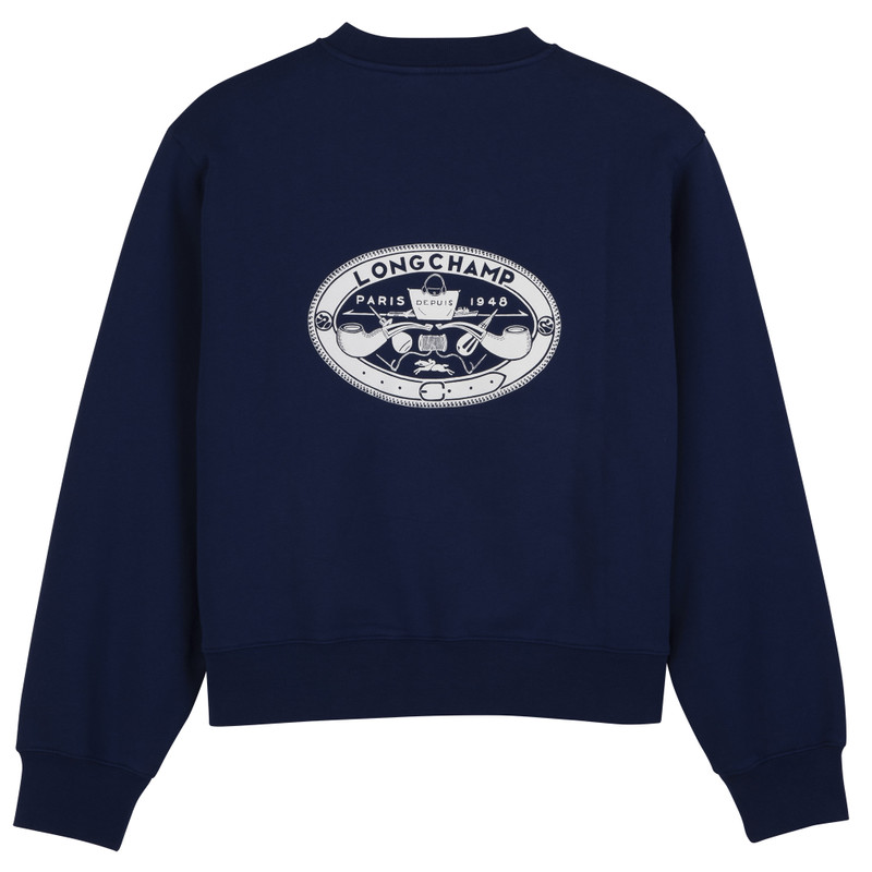 Longchamp Sweatshirt Cobalt - Printed jersey outlook