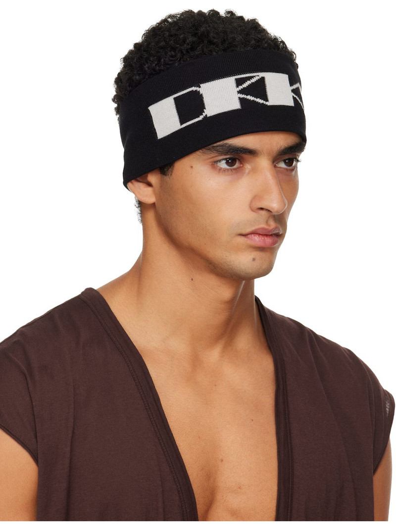 Rick Owens DRKSHDW Black Concordians Cotton Headband outlook