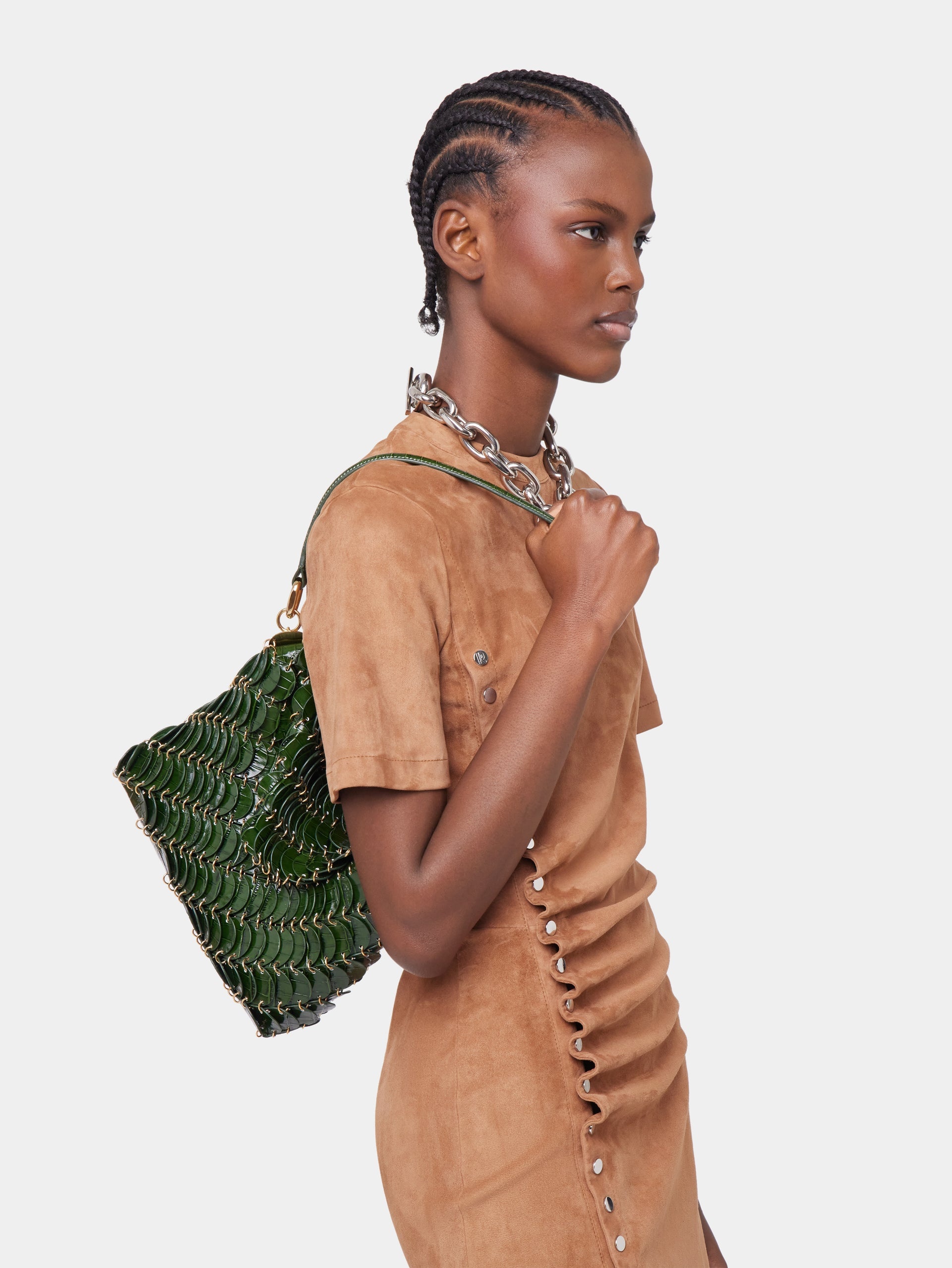 GREEN PACO LEATHER BAG - 3