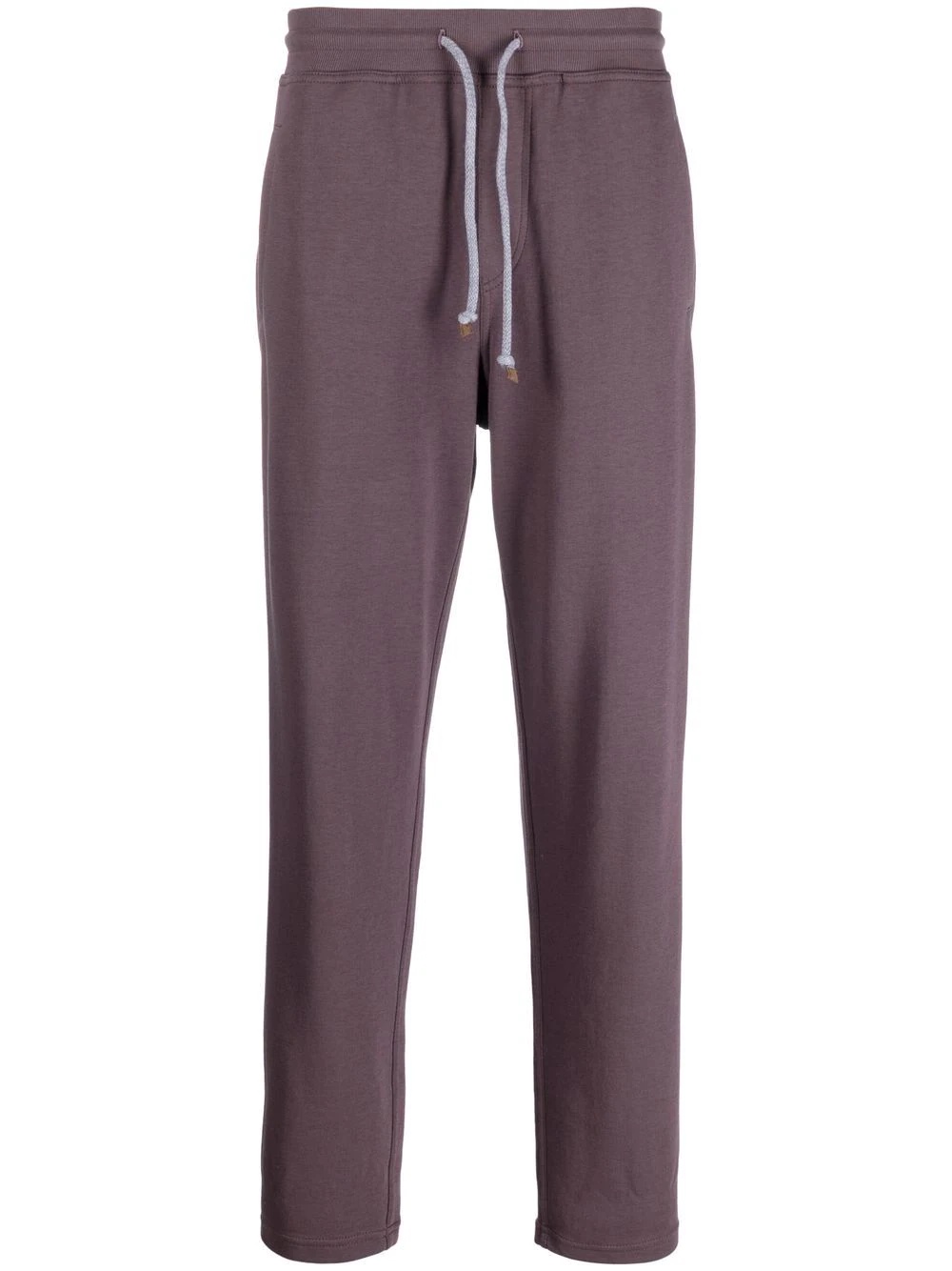 drawstring cotton track pants - 1