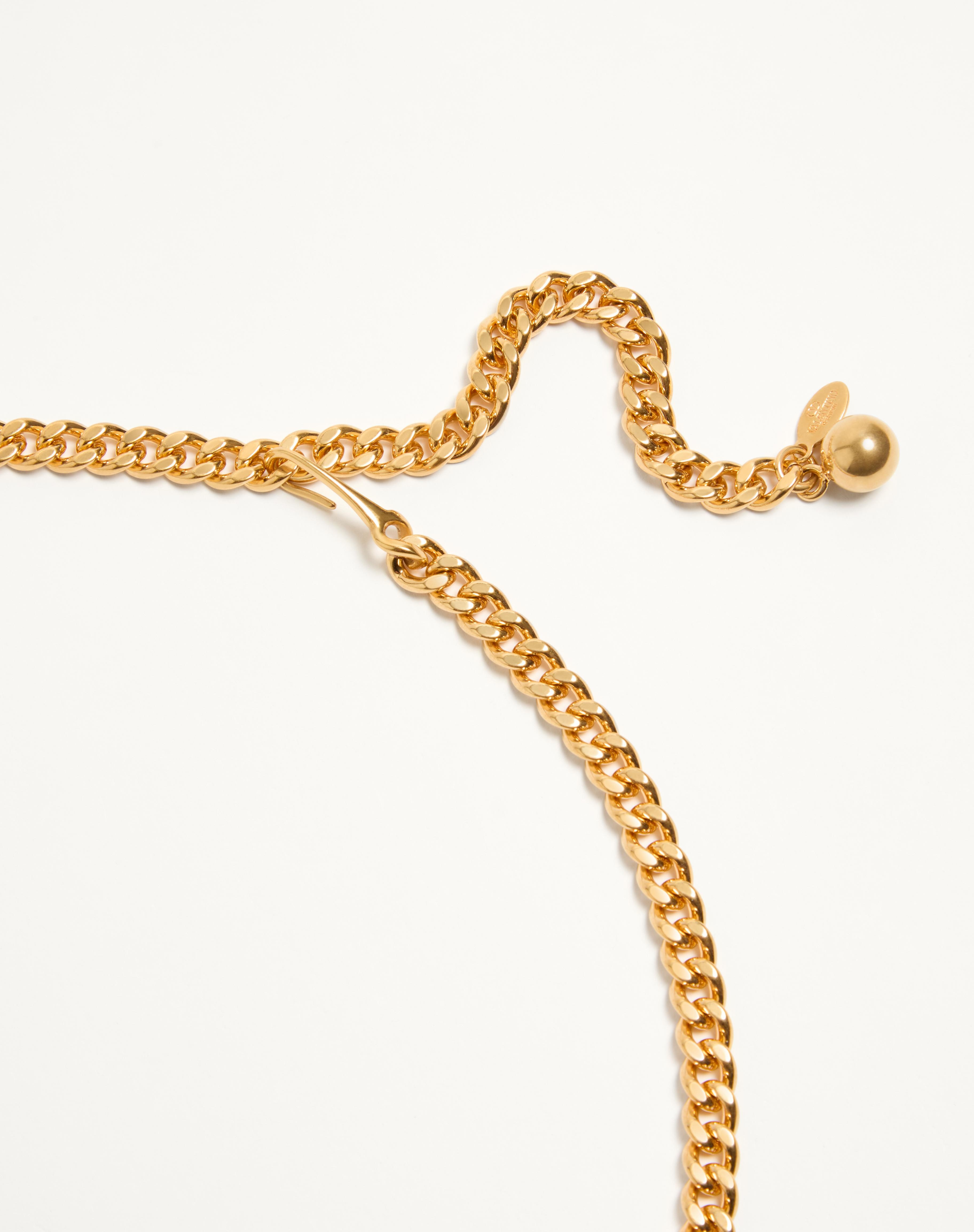 VLOGO SIGNATURE CHAIN BELT WITH CRYSTALS - 5
