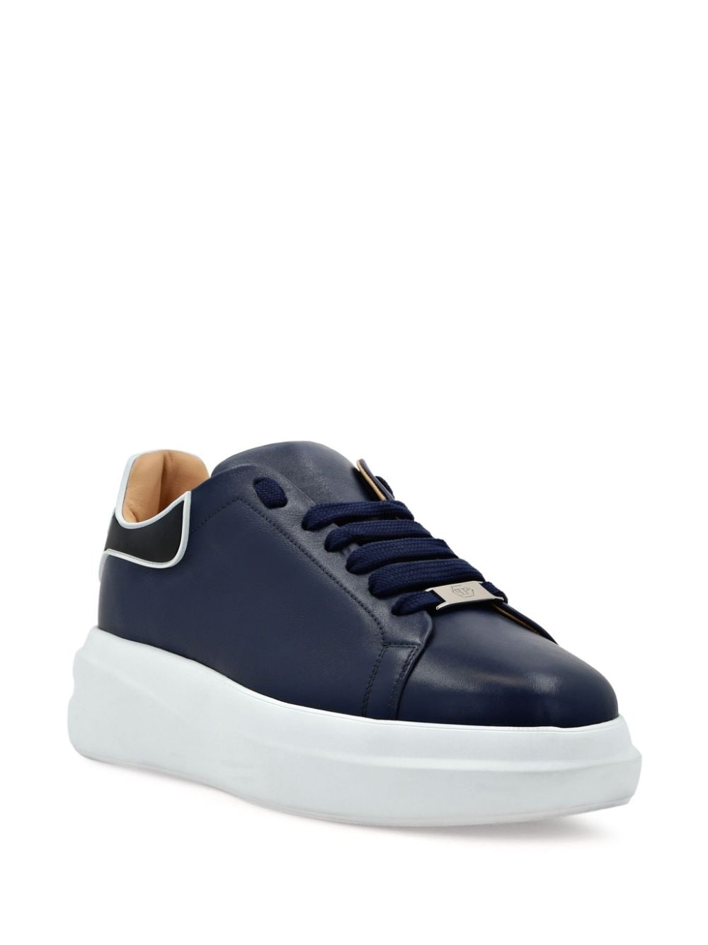 leather platform sneakers - 2