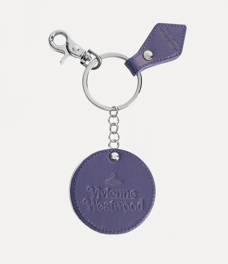 Vivienne Westwood PEARLISED LEATHER THIN LINE ORB MIRROR KEYRING outlook