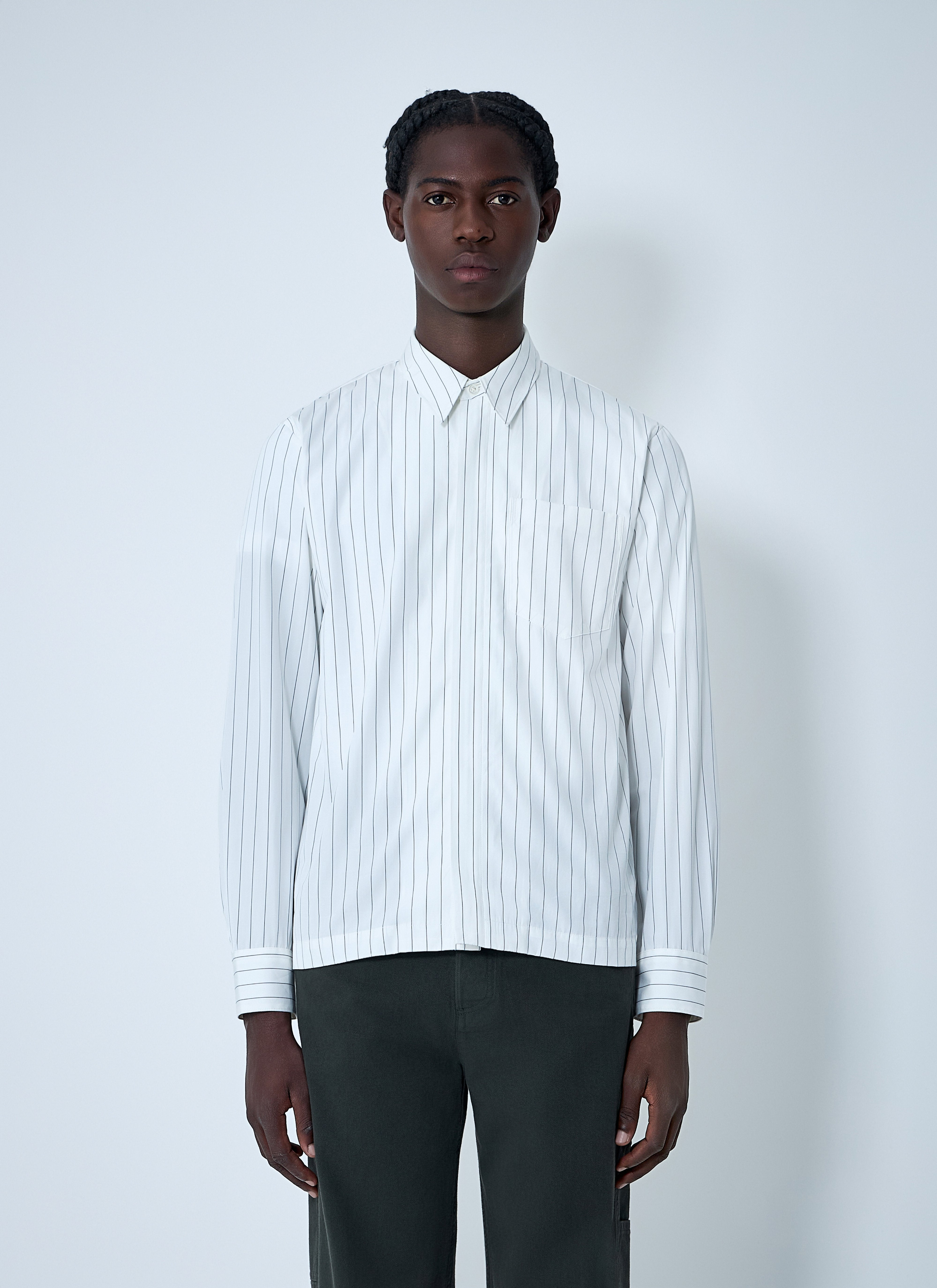 Dries Van Noten Men Stripe Button-Down Shirt - 1