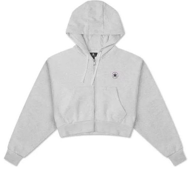 (WMNS) Converse Retro Chuck Hoodie 'LT Retro Grey Heather' 10026150-A02 - 1
