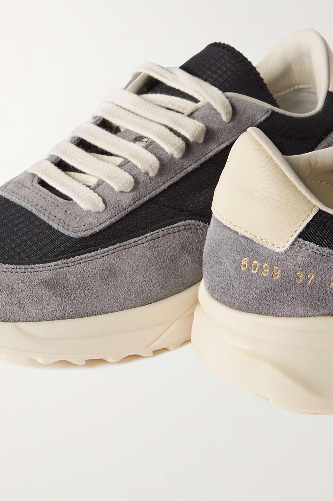Track 80 leather-trimmed suede and ripstop sneakers - 4