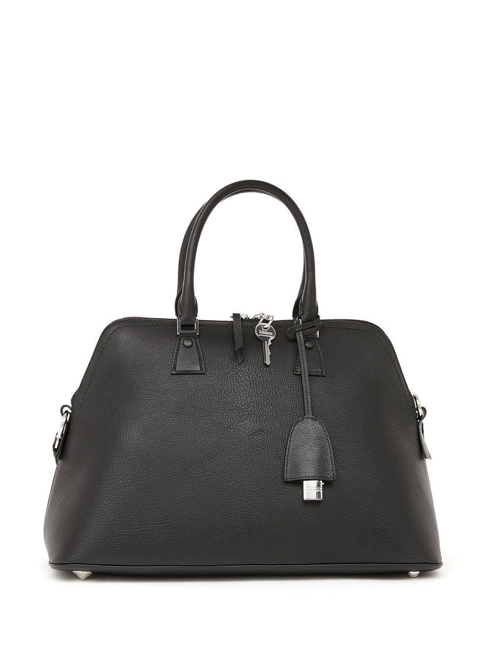 logo-patch leather shoulder bag - 1
