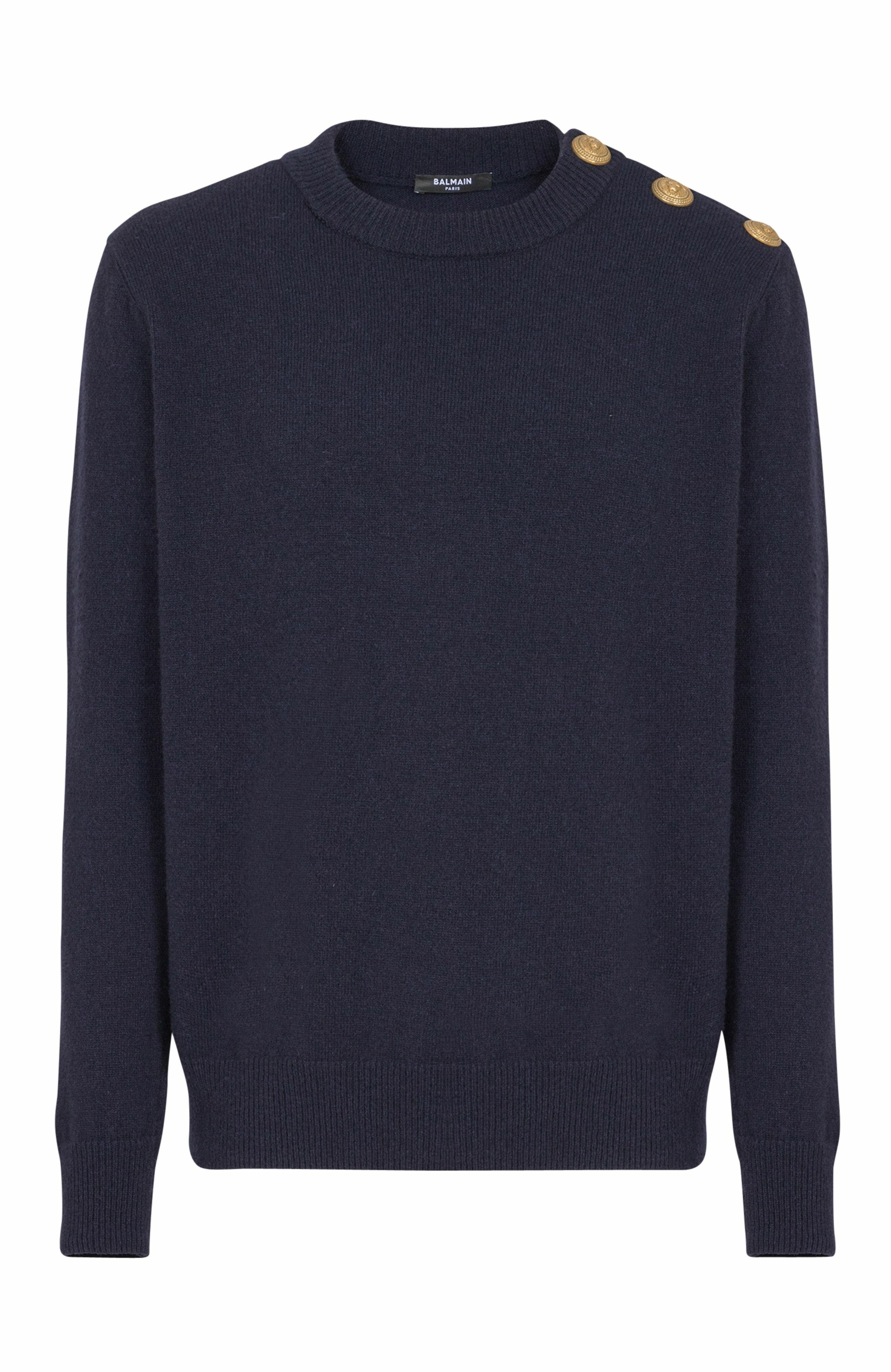 Balmain Eco-cashmere jumper in Navy at Nordstrom - 6